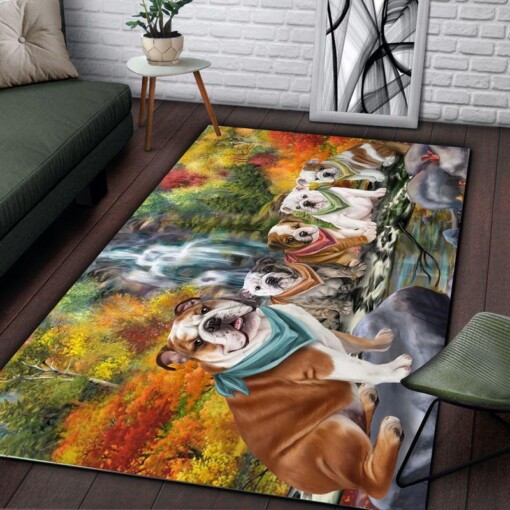 Bulldog And Beautiful Scenic Rectangle Limited Edition Rug