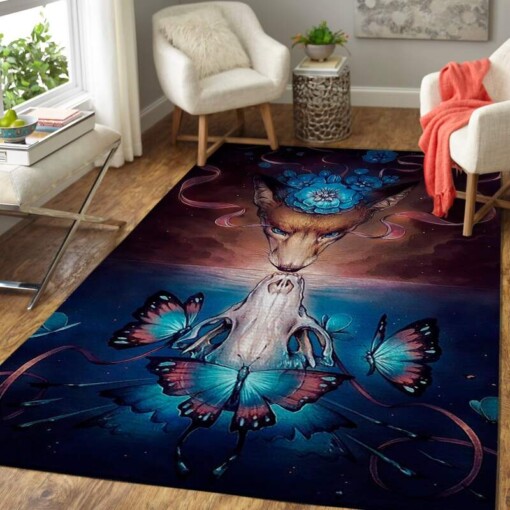 Butterfly  Flower Area Limited Edition Rug