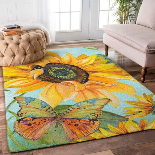 Butterfly Sunflower Limited Edition Rug