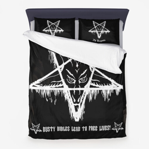Satanic Pentagram Dusty Bibles Lead To Free Lives! 3 Piece Duvet Set
