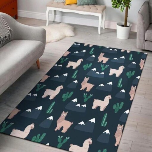 Cactus And Llama Rectangle Limited Edition Rug