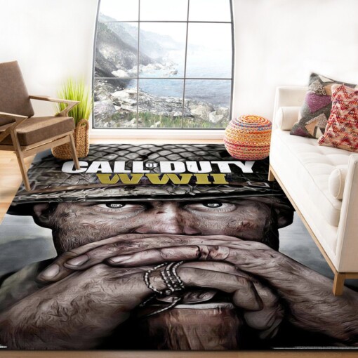 Call Of Duty Wwii Rug  Custom Size And Printing