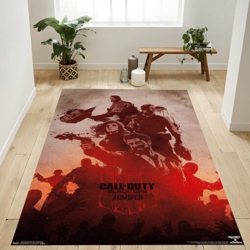 Call Of Duty Zombie Rug  Custom Size And Printing