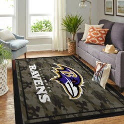 Camo Camouflage Baltimore Ravens Nfl Limited Edition Rug