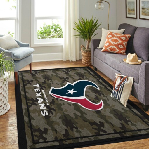 Camo Camouflage Houston Texans Nfl Limited Edition Rug