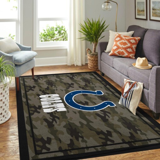Camo Camouflage Indianapolis Colts Nfl Limited Edition Rug