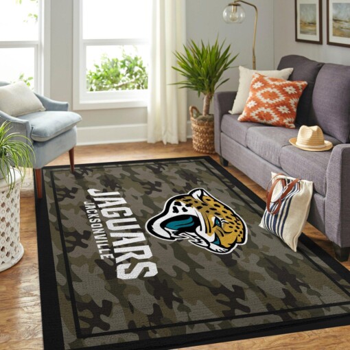 Camo Camouflage Jacksonville Jaguars Nfl Limited Edition Rug