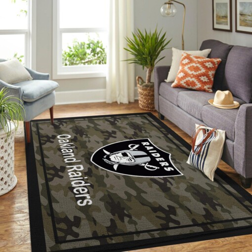 Camo Camouflage Oakland Raiders Nfl Limited Edition Rug