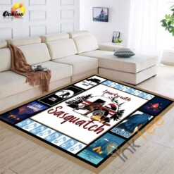 Camper Sasquatch I Party With Love Camping Living Room Bedroom Rug