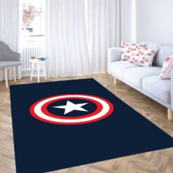 Captain America Blue Living Room Modern Carpet Rug