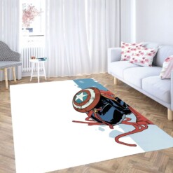 Captain America X Captain Marvel Living Room Modern Carpet Rug