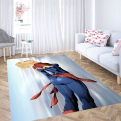 Captain Marvel Art Carpet Rug