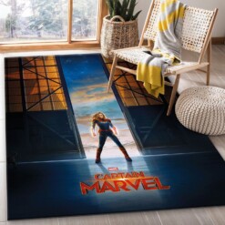 Captain Marvel Comics Rug  Custom Size And Printing