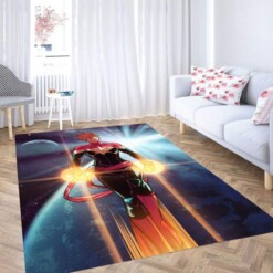 Captain Marvel Galaxy Carpet Rug