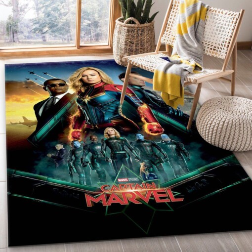 Captain Marvel Rug  Custom Size And Printing