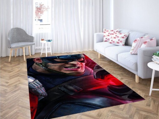 Captain Of America Living Room Modern Carpet Rug