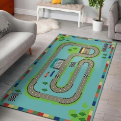 Car Track Area Rug