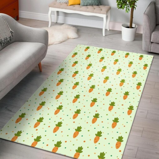 Carrot Dot Pattern Print Area Limited Edition Rug