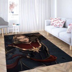 Cartoon Captain Marvel Living Room Modern Carpet Rug