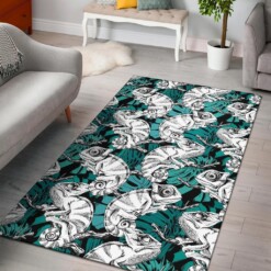 Cartoon Chameleon Pattern Print Area Limited Edition Rug