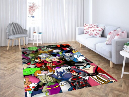 Cartoon Network Character Animation Living Room Modern Carpet Rug