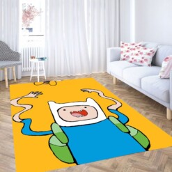 Cartoon Of Finn Adventure Time Living Room Modern Carpet Rug