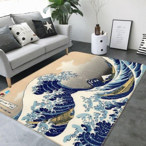 Cartoon Sea Waves Limited Edition Rug