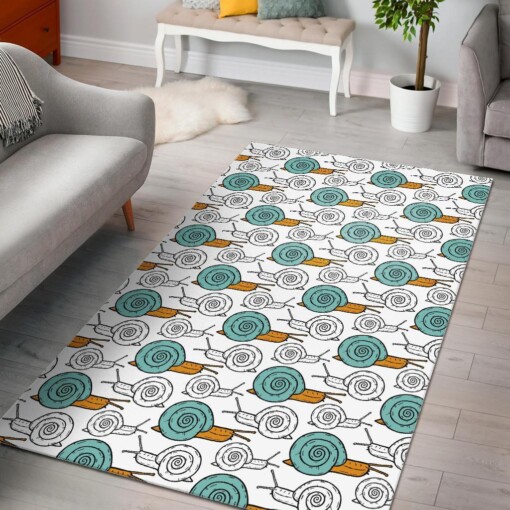 Cartoon Snail Pattern Print Area Limited Edition Rug