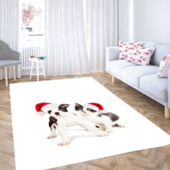 Cat And Dog Christmas Living Room Modern Carpet Rug