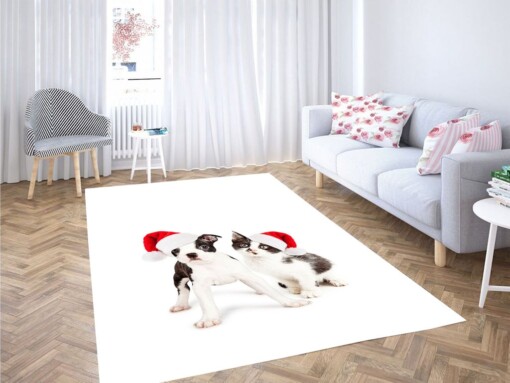 Cat And Dog Christmas Living Room Modern Carpet Rug