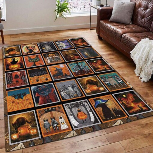 Cat And Halloween So Cool Rug