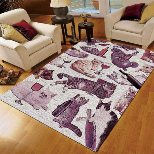 Cat And Wine Amazing Limited Edition Rug