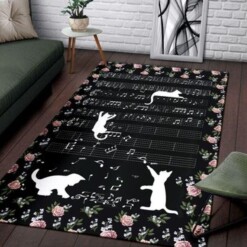 Cat Music Rectangle Rug