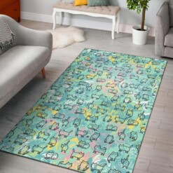 Cat Pattern Palette Area Rug