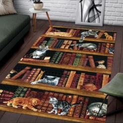 Cats And Books Rectangle Limited Edition Rug