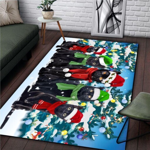 Cats Wish You Merry Christmas Rectangle Limited Edition Rug