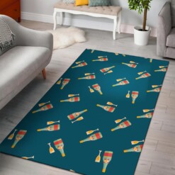 Champagne Print Pattern Area Limited Edition Rug