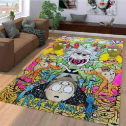 Chaos Colorful Rick Morty Area Rug