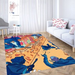 Character Harry Potter Flying Living Room Modern Carpet Rug