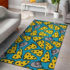 Cheese Mouse Pattern Print Area Limited Edition Rug