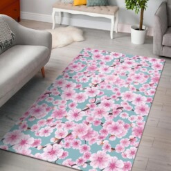 Cherry Blossom Sakura Blue Area Limited Edition Rug