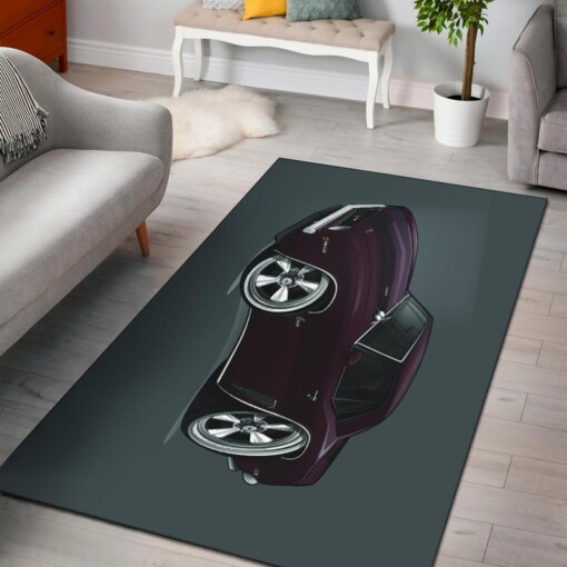 Chevy Camaro Muscle Car Art Area Rug