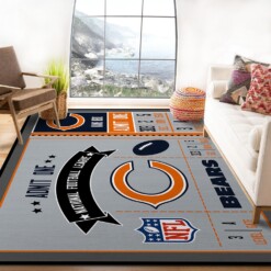 Chicago Bears Bedroom Rug  Custom Size And Printing