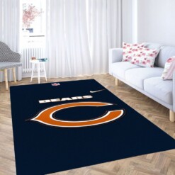 Chicago Bears Wallpaper Living Room Modern Carpet Rug