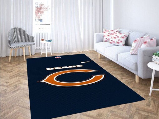Chicago Bears Wallpaper Living Room Modern Carpet Rug