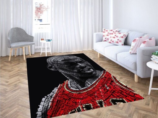 Chicago Bulls Player Living Room Modern Carpet Rug