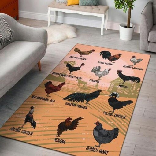 Chicken Chart Rectangle Limited Edition Rug
