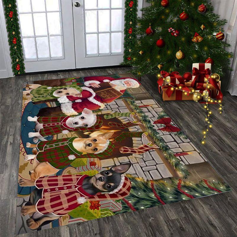 Chihuahua Holiday Tails Rectangle Limited Edition Rug
