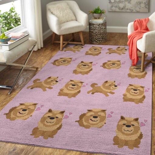 Chow Chow Pink Heart Limited Edition Rug