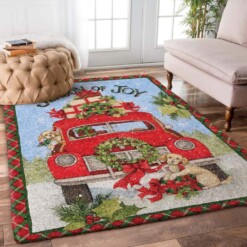 Christmas Car Dog Limited Edition Rug